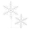 Ice Crystal Snowflake Set with 200 Cool White Micro UL LED Lights